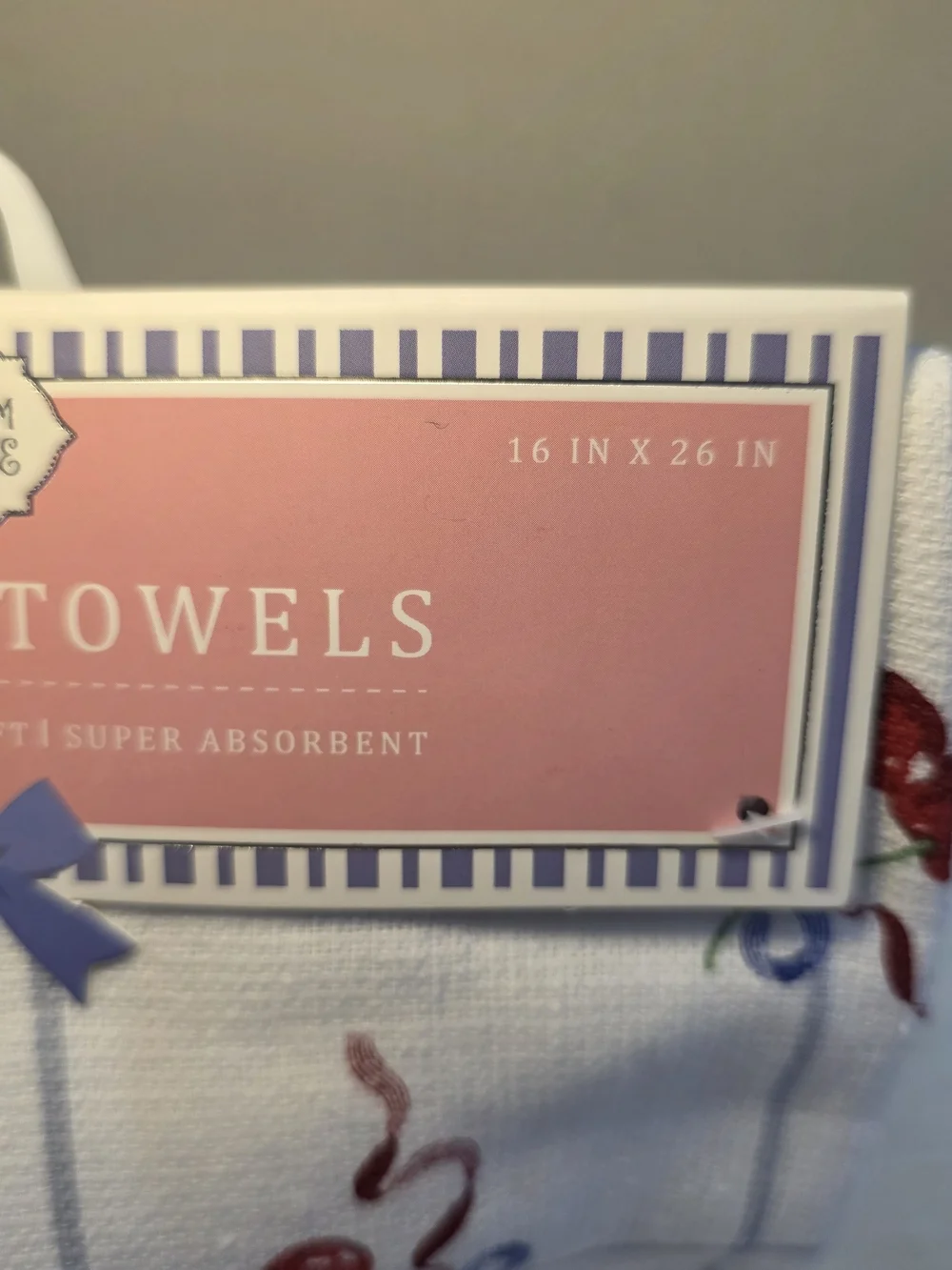 Kitchen Towels with Red Cherry Print